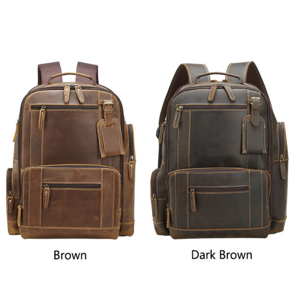 Leather Laptop Backpack