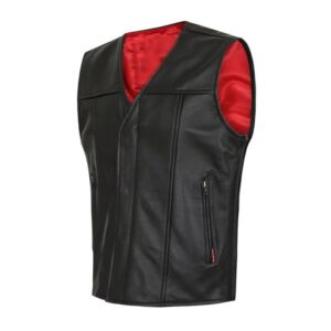 New Winter Men Leather Vest Jacket